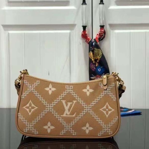 Louis Vuitton LV Women Easy Pouch On Strap Beige Monogram Supple Grained Cowhide - Image 3