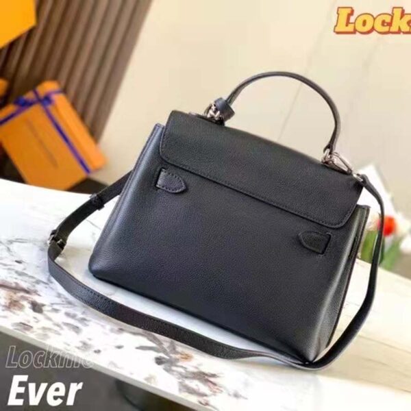 Louis Vuitton LV Women Lockme Ever BB Handbag Black Soft Calfskin - Image 4