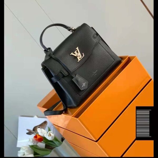 Louis Vuitton LV Women Lockme Ever BB Handbag Black Soft Calfskin - Image 3