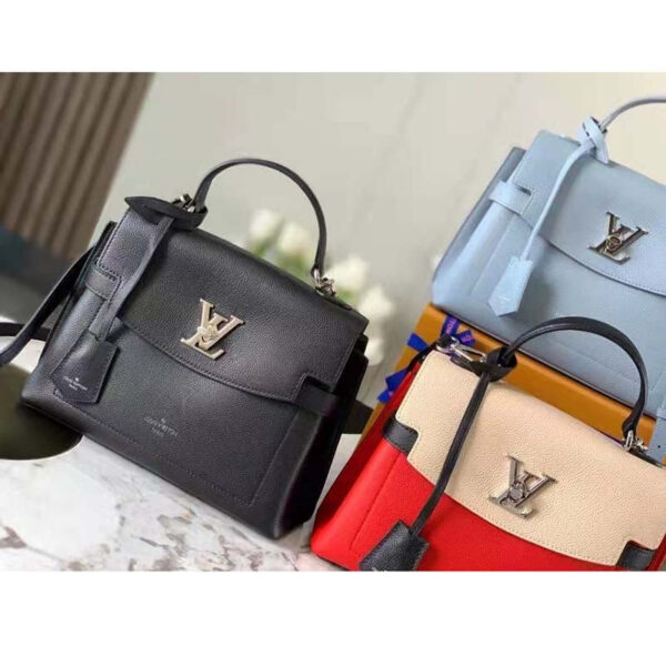 Louis Vuitton LV Women Lockme Ever BB Handbag Black Soft Calfskin - Image 6