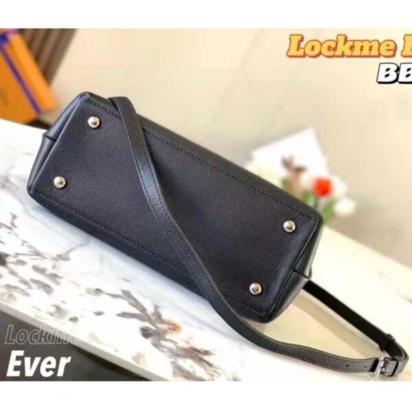 Louis Vuitton LV Women Lockme Ever BB Handbag Black Soft Calfskin - Image 7