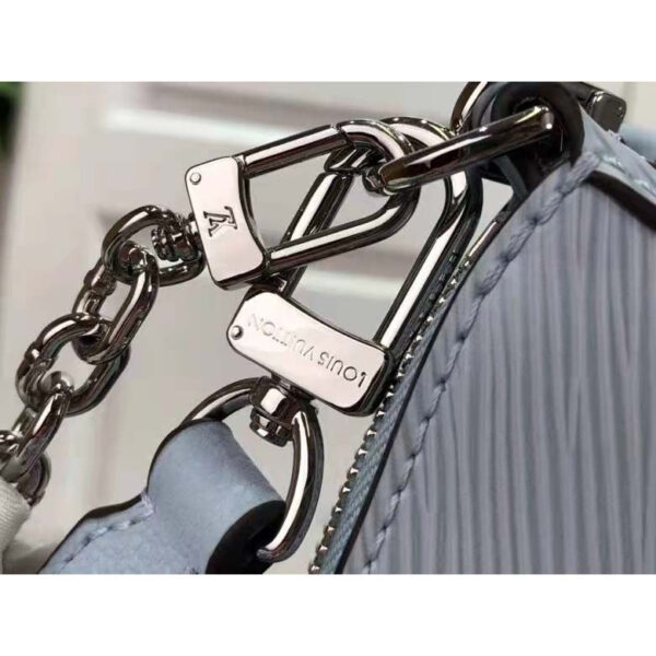Louis Vuitton LV Women Marelle Handbag Blue Epi Grained Cowhide Leather Canvas - Image 8