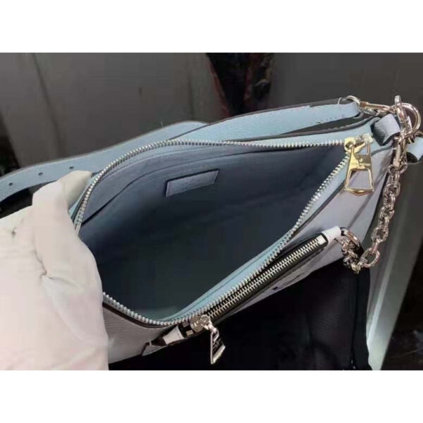 Louis Vuitton LV Women Marelle Handbag Blue Epi Grained Cowhide Leather Canvas - Image 6