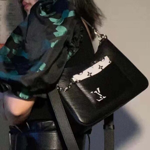 Louis Vuitton LV Women Marelle Handbag Quartz Black Epi Grained Cowhide Canvas - Image 14