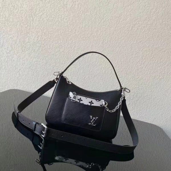 Louis Vuitton LV Women Marelle Handbag Quartz Black Epi Grained Cowhide Canvas - Image 6