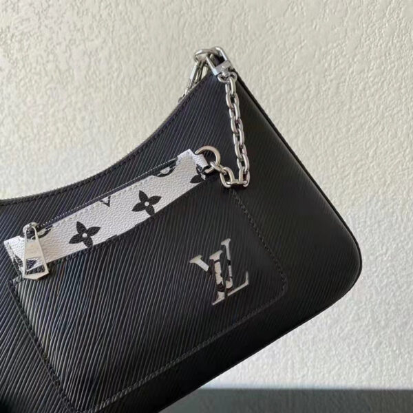 Louis Vuitton LV Women Marelle Handbag Quartz Black Epi Grained Cowhide Canvas - Image 12