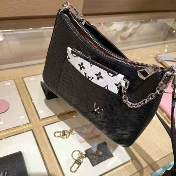 Louis Vuitton LV Women Marelle Handbag Quartz Black Epi Grained Cowhide Canvas - Image 5