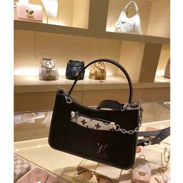 Louis Vuitton LV Women Marelle Handbag Quartz Black Epi Grained Cowhide Canvas - Image 4