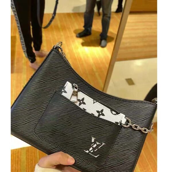 Louis Vuitton LV Women Marelle Handbag Quartz Black Epi Grained Cowhide Canvas - Image 10