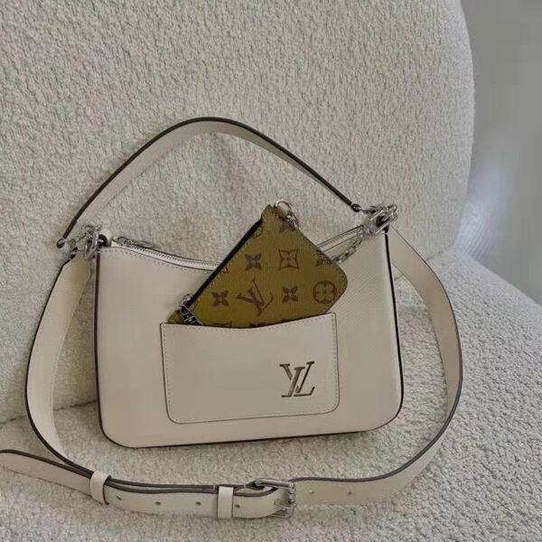 Louis Vuitton LV Women Marelle Handbag Quartz White Epi Grained Cowhide Canvas - Image 4