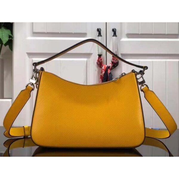 Louis Vuitton LV Women Marelle Handbag Yellow Epi Grained Cowhide Leather Canvas - Image 4