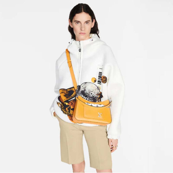 Louis Vuitton LV Women Marelle Handbag Yellow Epi Grained Cowhide Leather Canvas - Image 11