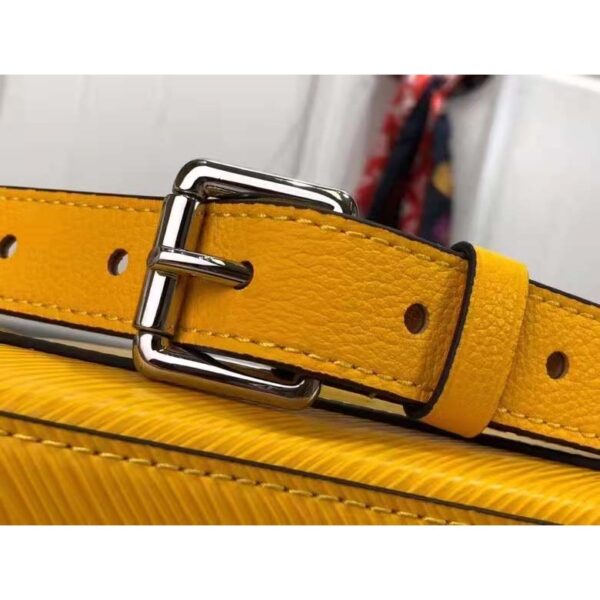 Louis Vuitton LV Women Marelle Handbag Yellow Epi Grained Cowhide Leather Canvas - Image 9