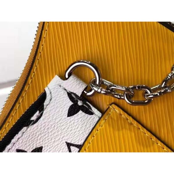 Louis Vuitton LV Women Marelle Handbag Yellow Epi Grained Cowhide Leather Canvas - Image 8