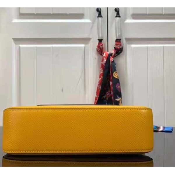 Louis Vuitton LV Women Marelle Handbag Yellow Epi Grained Cowhide Leather Canvas - Image 5