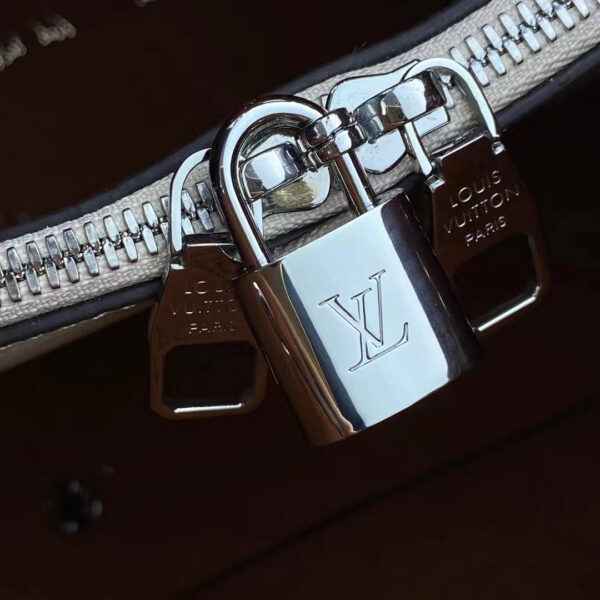 Louis Vuitton LV Women Muria Bucket Bag Crème Beige Mahina Perforated Calf Leather - Image 13