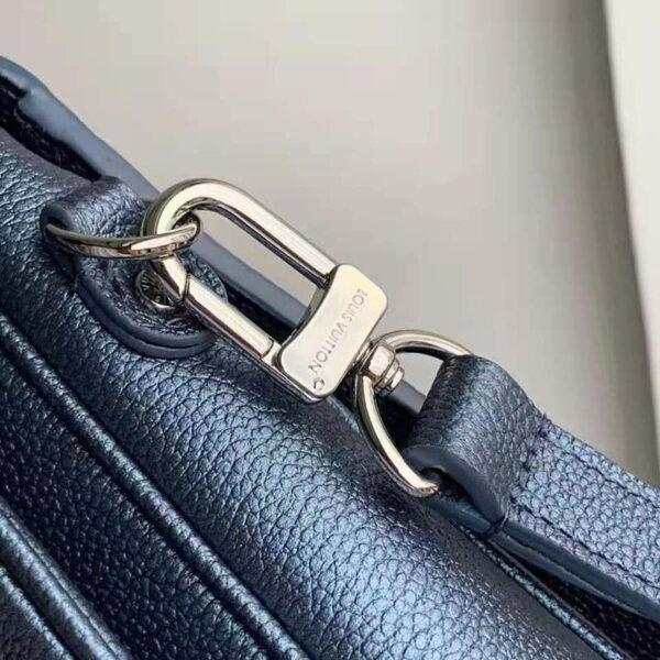 Louis Vuitton LV Women Pochette Metis Bag Navy Nacre Embossed Grained Cowhide Leather - Image 9