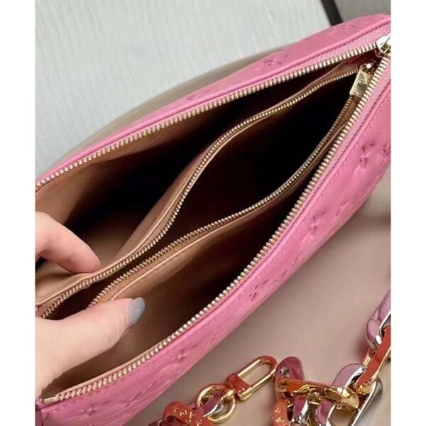 Louis Vuitton LV Women Coussin PM Handbag Rose Bonbon Pink Lambskin Cowhide Leather - Image 5
