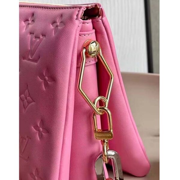Louis Vuitton LV Women Coussin PM Handbag Rose Bonbon Pink Lambskin Cowhide Leather - Image 6