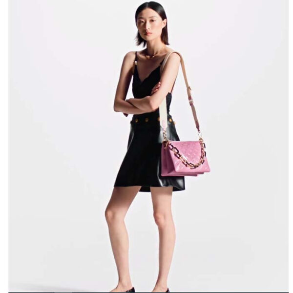 Louis Vuitton LV Women Coussin PM Handbag Rose Bonbon Pink Lambskin Cowhide Leather - Image 14