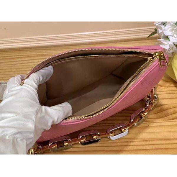 Louis Vuitton LV Women Coussin PM Handbag Rose Bonbon Pink Lambskin Zip Closure - Image 7