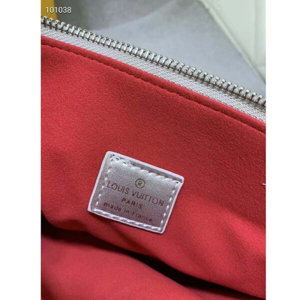 Louis Vuitton LV Women Coussin PM Handbag Silver Lambskin Cowhide Lining Zip Closure - Image 10