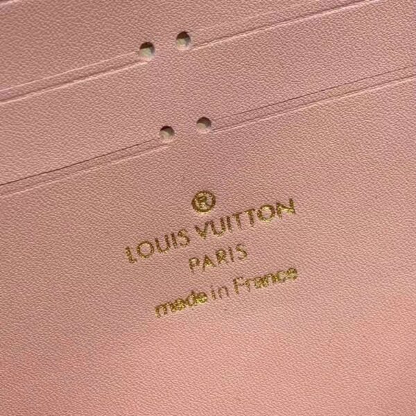 Louis Vuitton LV Women Croisette Chain Wallet Magnolia Pink Damier Ebene Coated Canvas - Image 14