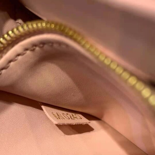 Louis Vuitton LV Women Croisette Chain Wallet Magnolia Pink Damier Ebene Coated Canvas - Image 13