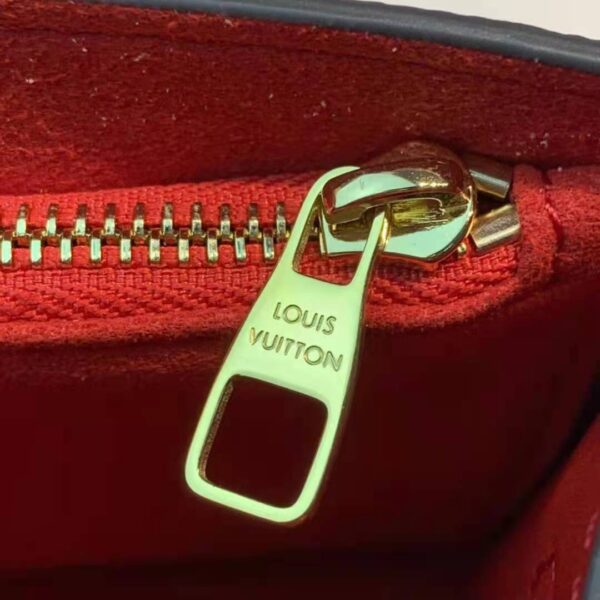 Louis Vuitton LV Women Croisette Chain Wallet Scarlet Red Damier Ebene Coated Canvas - Image 12