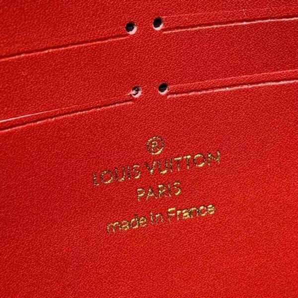 Louis Vuitton LV Women Croisette Chain Wallet Scarlet Red Damier Ebene Coated Canvas - Image 13