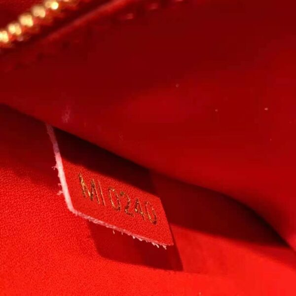 Louis Vuitton LV Women Croisette Chain Wallet Scarlet Red Damier Ebene Coated Canvas - Image 14