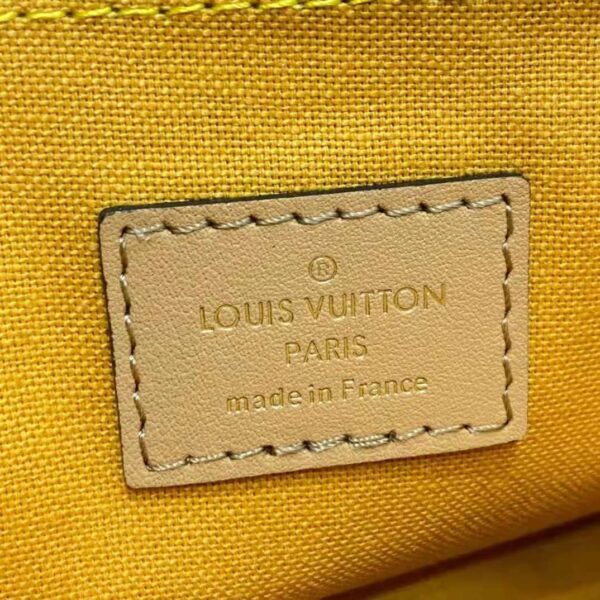Louis Vuitton LV Women Croisette Hand Bag Pink Damier Azur Coated Canvas - Image 15