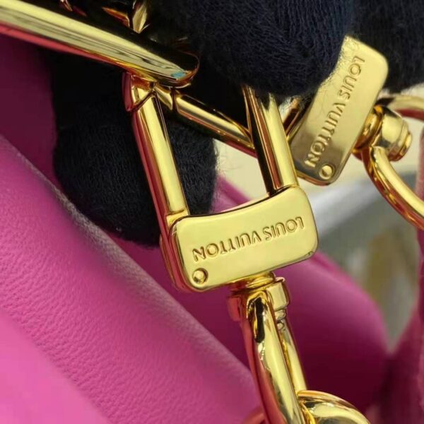Louis Vuitton LV Women Cruissin PM Handbag Pink Purple Monogram Embossed Puffy Lambskin - Image 17