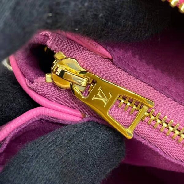 Louis Vuitton LV Women Cruissin PM Handbag Pink Purple Monogram Embossed Puffy Lambskin - Image 18