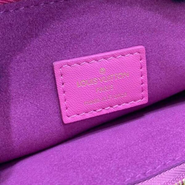 Louis Vuitton LV Women Cruissin PM Handbag Pink Purple Monogram Embossed Puffy Lambskin - Image 16