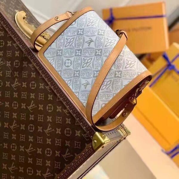 Louis Vuitton LV Women Dauphine MM Handbag Ecru Caramel Since 1854 Jacquard - Image 3