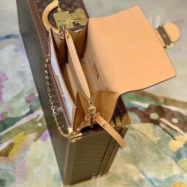 Louis Vuitton LV Women Dauphine MM Handbag Ecru Caramel Since 1854 Jacquard - Image 5
