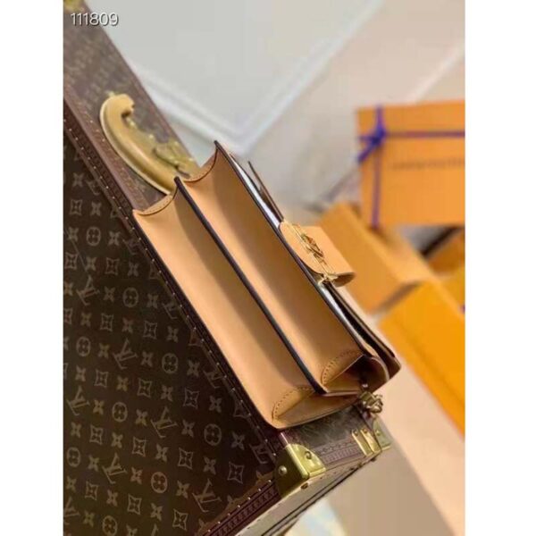 Louis Vuitton LV Women Dauphine MM Handbag Ecru Caramel Since 1854 Jacquard - Image 9
