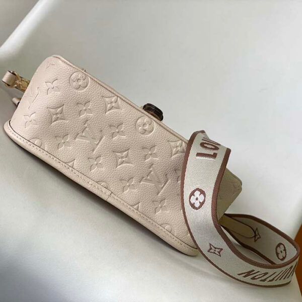 Louis Vuitton LV Women Diane Crème Beige Embossed Supple Grained Cowhide Leather - Image 4