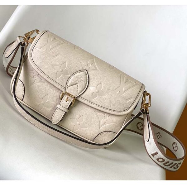 Louis Vuitton LV Women Diane Crème Beige Embossed Supple Grained Cowhide Leather - Image 2
