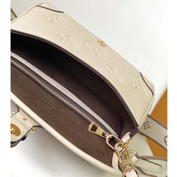 Louis Vuitton LV Women Diane Crème Beige Embossed Supple Grained Cowhide Leather - Image 7