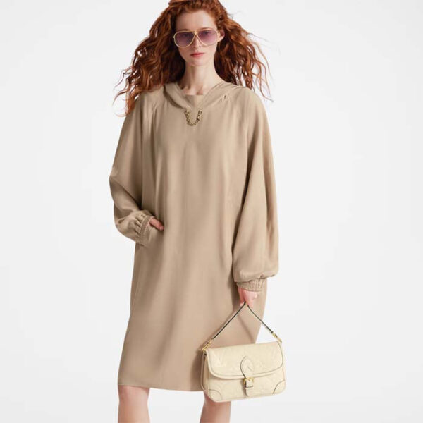 Louis Vuitton LV Women Diane Crème Beige Embossed Supple Grained Cowhide Leather - Image 12