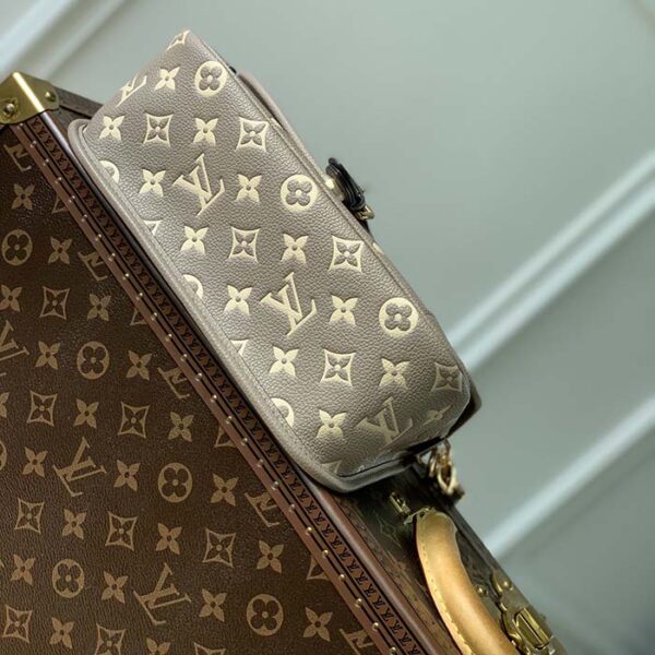 Louis Vuitton LV Women Diane Tourterelle Beige Cream Monogram Empreinte Embossed Cowhide Leather - Image 6
