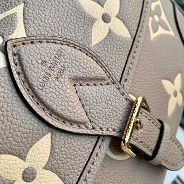Louis Vuitton LV Women Diane Tourterelle Beige Cream Monogram Empreinte Embossed Cowhide Leather - Image 8