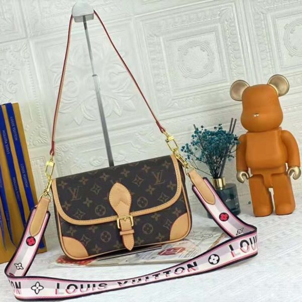 Louis Vuitton LV Women Diane Satchel Brown Monogram Coated Canvas Textile Lining - Image 2