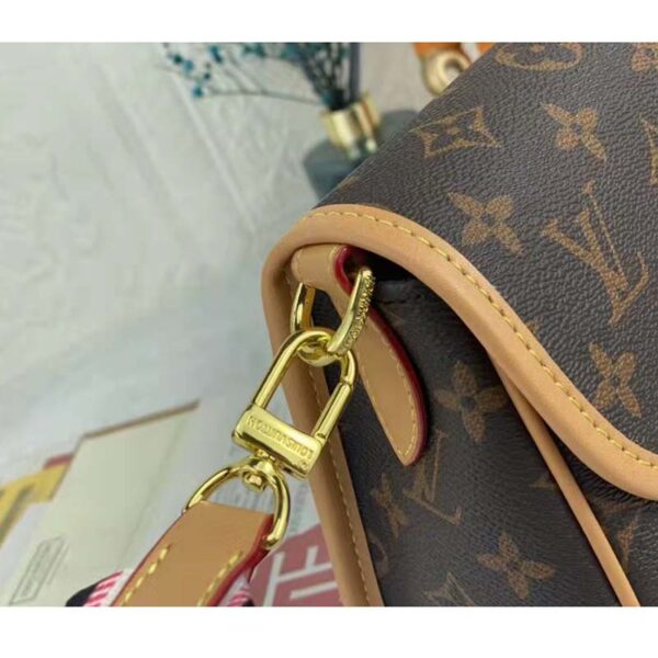 Louis Vuitton LV Women Diane Satchel Brown Monogram Coated Canvas Textile Lining - Image 11
