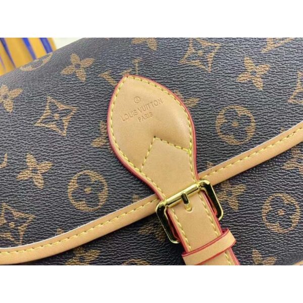 Louis Vuitton LV Women Diane Satchel Brown Monogram Coated Canvas Textile Lining - Image 10