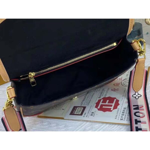 Louis Vuitton LV Women Diane Satchel Brown Monogram Coated Canvas Textile Lining - Image 9