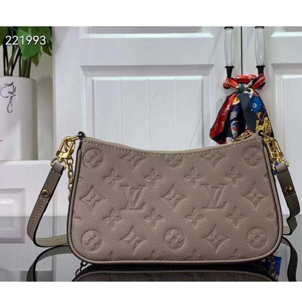 Louis Vuitton LV Women Easy Pouch On Strap Beige Embossed Monogram Empreinte Cowhide Leather - Image 3