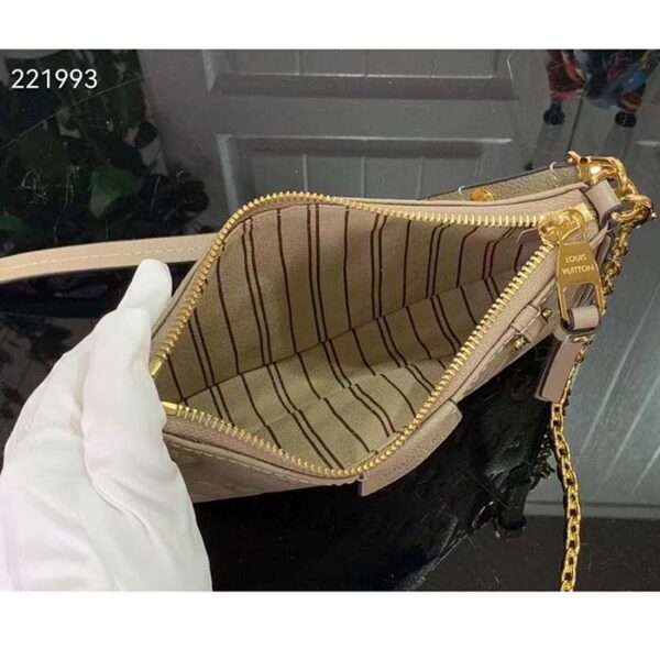 Louis Vuitton LV Women Easy Pouch On Strap Beige Embossed Monogram Empreinte Cowhide Leather - Image 6
